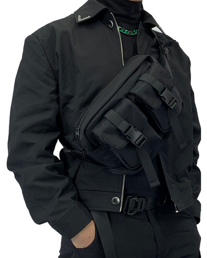 Versatile Nylon Sling Bag -  techwear accessories - Versatile Nylon Sling Bag for Daily Adventures - View 6