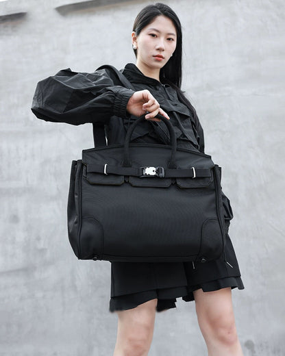 Versatile Nylon Tech Messenger Bag - soft techwear bag - Soft Nylon Tech Messenger Bag for Streetwear Style - View 2