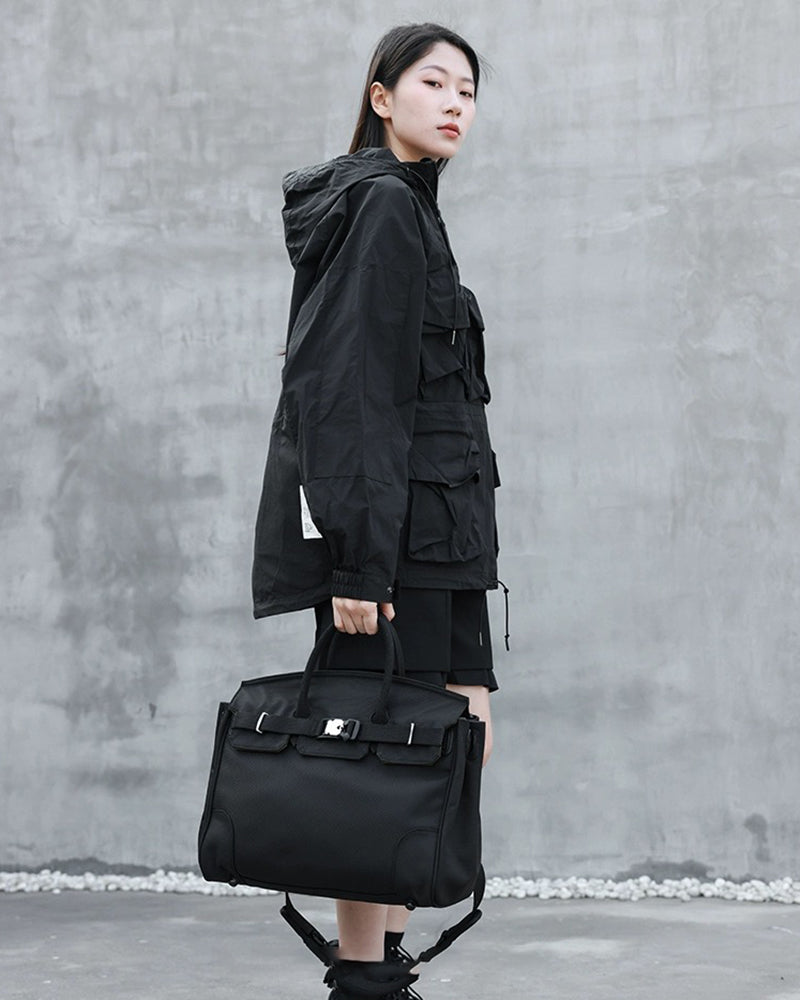 Versatile Nylon Tech Messenger Bag -  soft bag - Soft Nylon Tech Messenger Bag for Streetwear Style - View 3