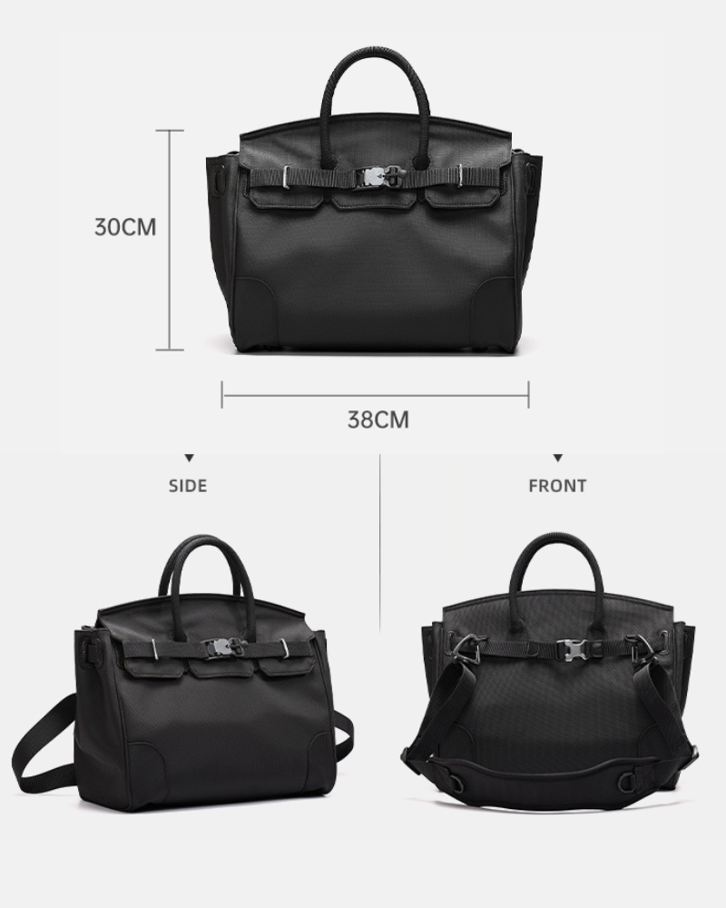 Versatile Nylon Tech Messenger Bag - nylon bag - Soft Nylon Tech Messenger Bag for Streetwear Style - View 8