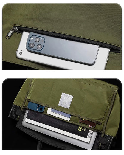 Versatile Nylon Tech Messenger Bag - soft techwear bag - Soft Nylon Tech Messenger Bag for Streetwear Style - View 9