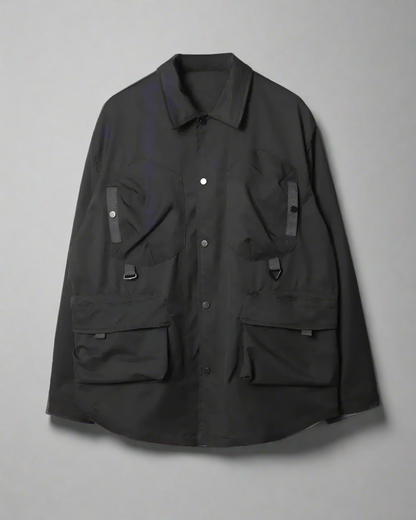 Versatile Patchwork Cargo Shirt -  multi-pocket shirt - Stylish Multi-Pocket Patchwork Cargo Shirt - View 6