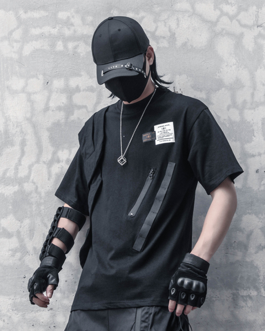 Versatile Patchwork Cargo Tee - cargo tee - Stylish Patchwork Cargo Tee for Urban Adventures - Main view