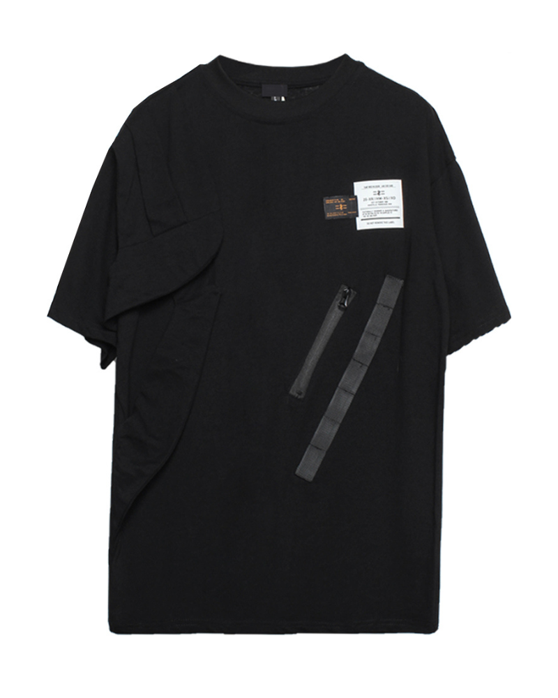 Versatile Patchwork Cargo Tee -  patchwork shirt - Stylish Patchwork Cargo Tee for Urban Adventures - View 5