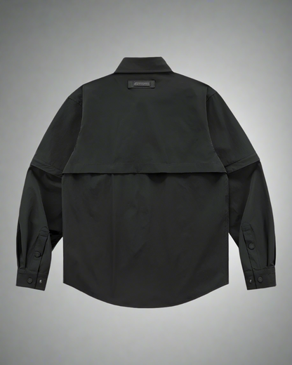 Versatile Patchwork Sleeve Shirt - patchwork shirt - Stylish Patchwork Sleeve Shirt for Everyday Wear - View 2