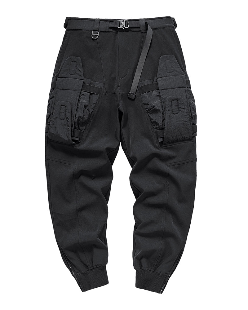 Versatile Patchwork Tech Joggers -  cargo style joggers - Versatile Patchwork Tech Joggers for Urban Style - View 3