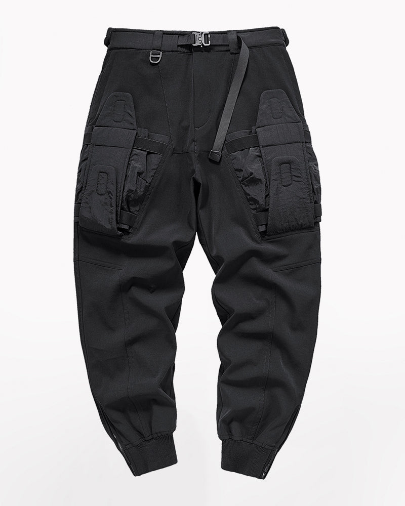 Versatile Patchwork Tech Joggers - stylish jogger pants - Versatile Patchwork Tech Joggers for Urban Style - Main view