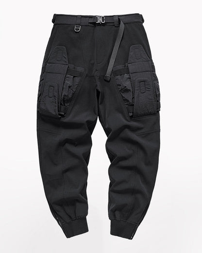 Versatile Patchwork Tech Joggers - stylish jogger pants - Versatile Patchwork Tech Joggers for Urban Style - Main view