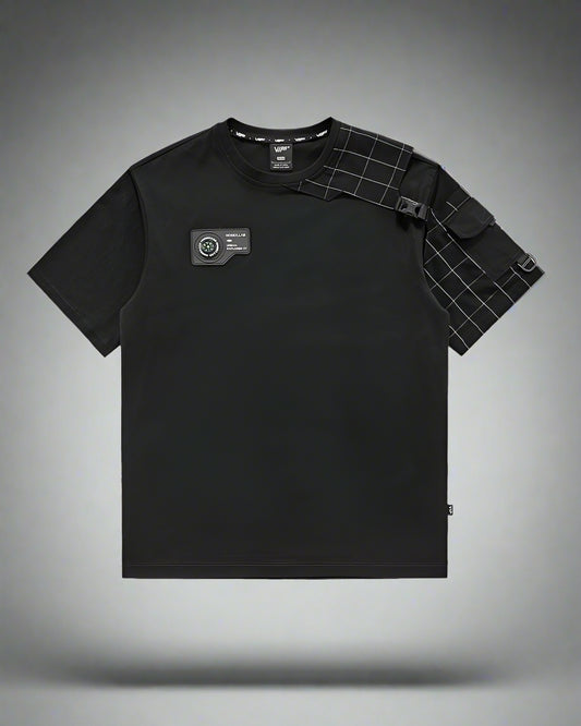 Versatile Plaid Techwear Tee - plaid tee - Versatile Plaid Techwear Tee for Everyday and Outdoor Wear - Main view