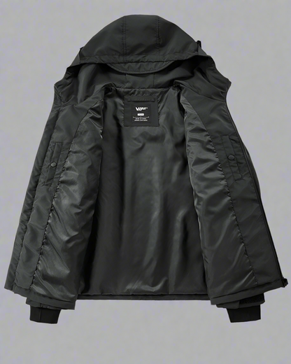 Versatile Pocketed Cargo Hoodie -  black hoodie - Comfortable Pocketed Cargo Hoodie for Everyday Wear - View 3
