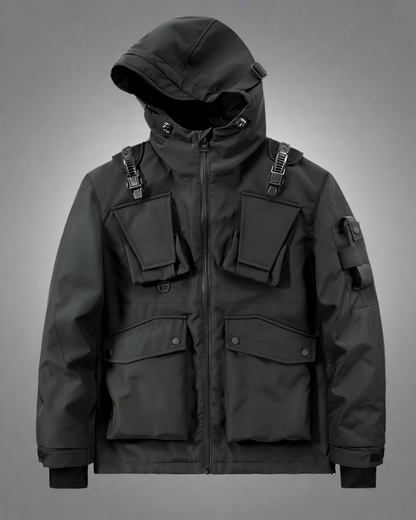 Versatile Pocketed Cargo Hoodie - cargo hoodie - Comfortable Pocketed Cargo Hoodie for Everyday Wear - Main view