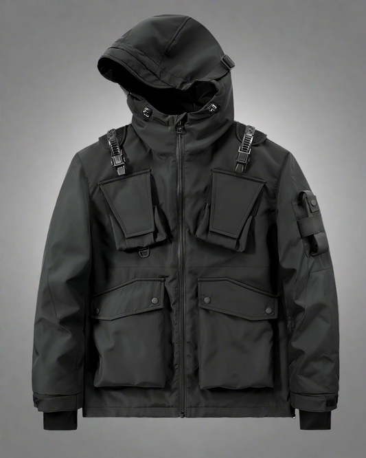 Versatile Pocketed Cargo Hoodie - cargo hoodie - Comfortable Pocketed Cargo Hoodie for Everyday Wear - Main view