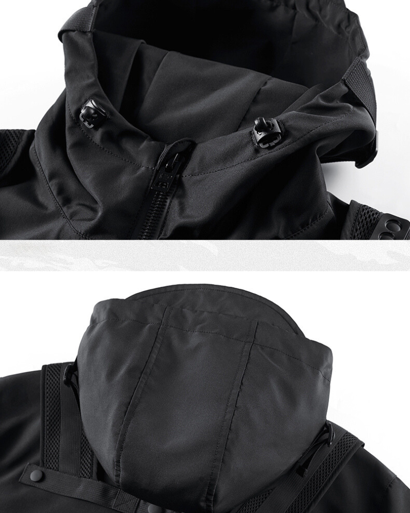 Versatile Pocketed Cargo Hoodie -  durable polyester fabric - Comfortable Pocketed Cargo Hoodie for Everyday Wear - View 5