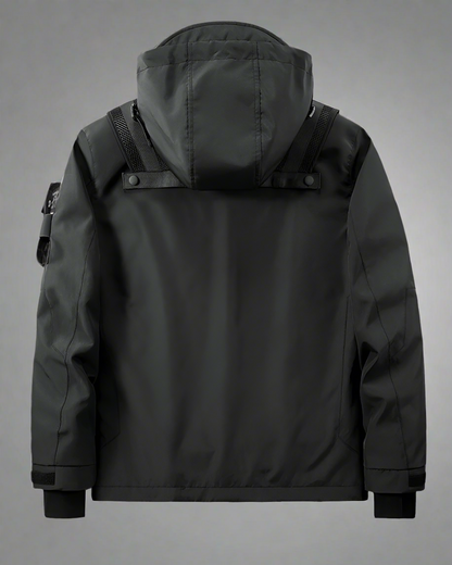 Versatile Pocketed Cargo Hoodie - techwear-inspired design - Comfortable Pocketed Cargo Hoodie for Everyday Wear - View 2