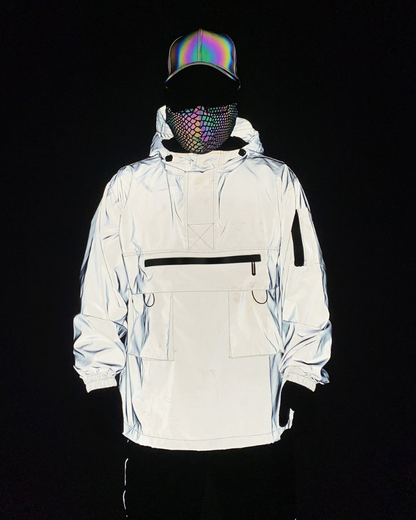 Versatile Reflective Hooded Jacket -  hooded jacket - Reflective Hooded Jacket for Modern Urban Fashion - View 4
