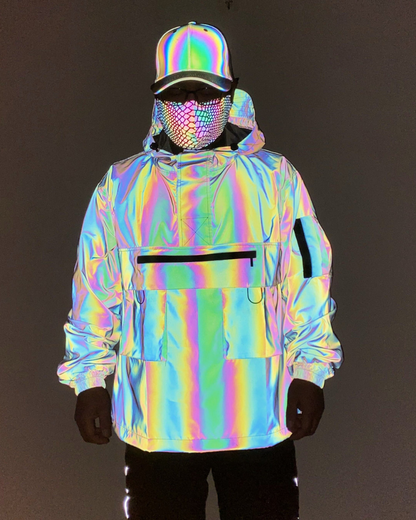 Versatile Reflective Hooded Jacket - reflective jacket - Reflective Hooded Jacket for Modern Urban Fashion - View 9
