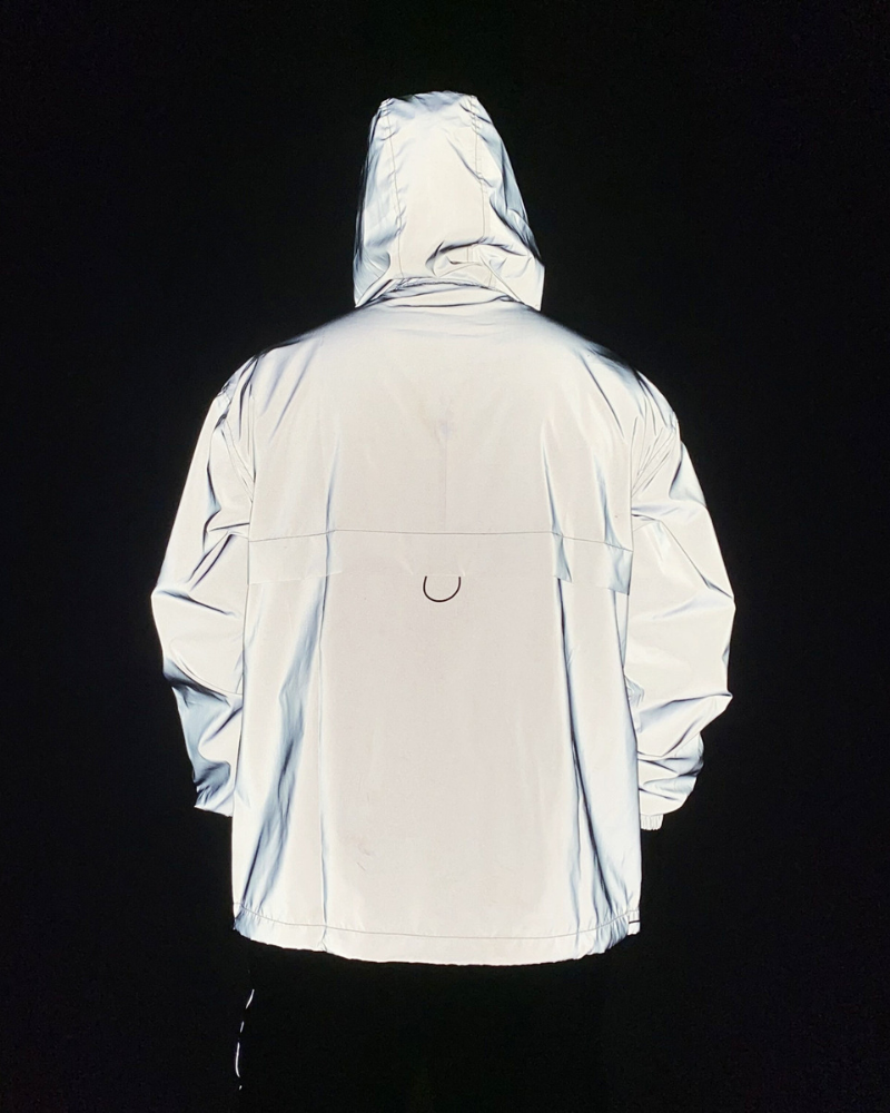 Versatile Reflective Hooded Jacket -  stylish techwear jacket - Reflective Hooded Jacket for Modern Urban Fashion - View 5