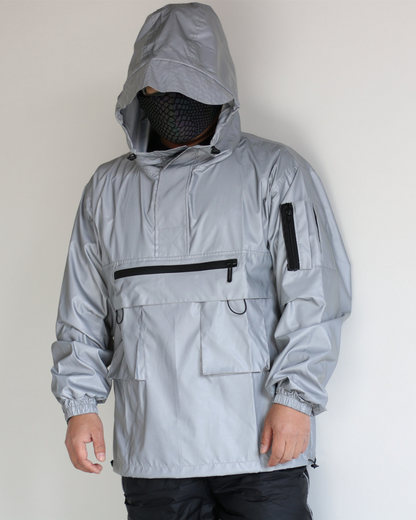 Versatile Reflective Hooded Jacket -  techwear - Reflective Hooded Jacket for Modern Urban Fashion - View 6