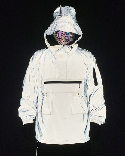 Versatile Reflective Hooded Jacket - urban hooded jacket - Reflective Hooded Jacket for Modern Urban Fashion - View 2