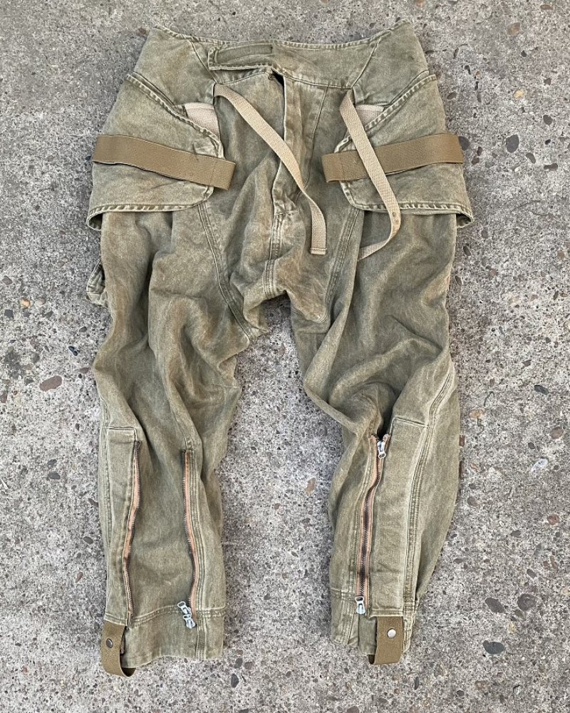 Versatile Retro Multi-Way Pants - cargo pants - Versatile Retro Multi-Way Cargo Pants in Khaki - View 9