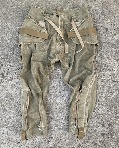 Versatile Retro Multi-Way Pants - cargo pants - Versatile Retro Multi-Way Cargo Pants in Khaki - View 9