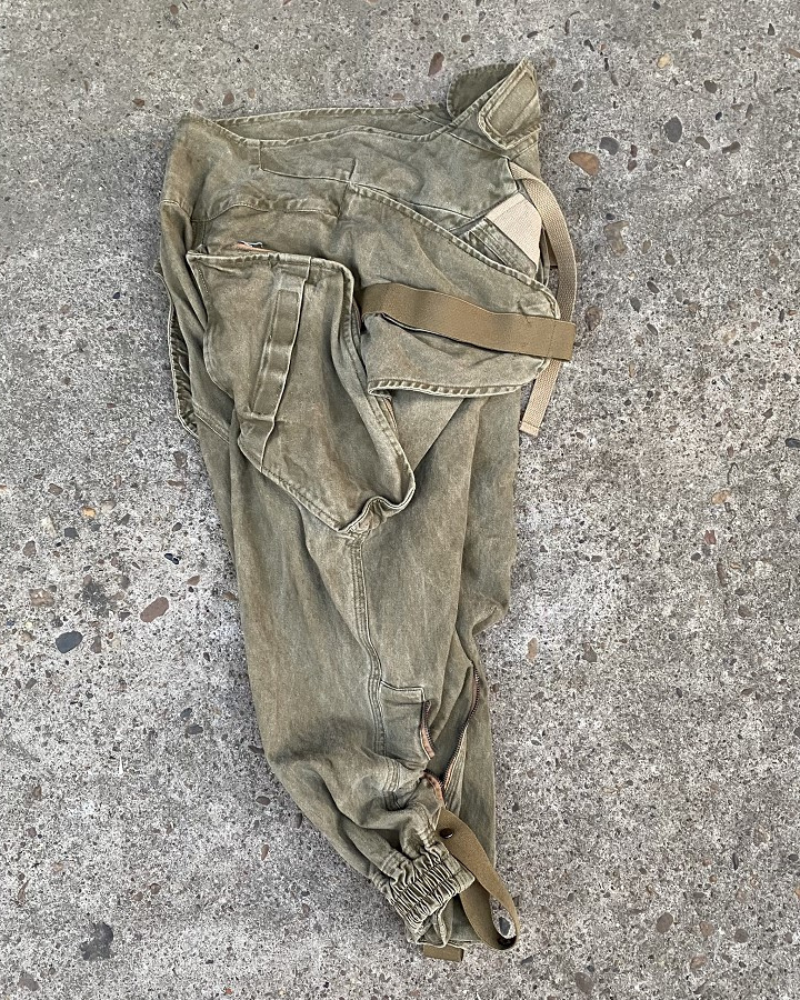 Versatile Retro Multi-Way Pants - techwear cargo joggers - Versatile Retro Multi-Way Cargo Pants in Khaki - View 10