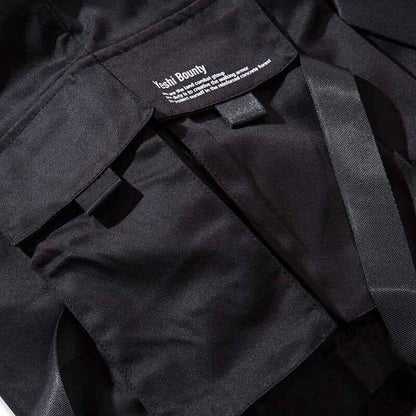 Versatile Ribbon Utility Shorts -  black shorts - Comfortable Ribbon Utility Shorts for Summer Adventures - View 4