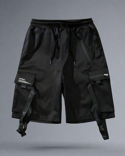 Versatile Ribbon Utility Shorts - lightweight cargo shorts - Comfortable Ribbon Utility Shorts for Summer Adventures - Main view