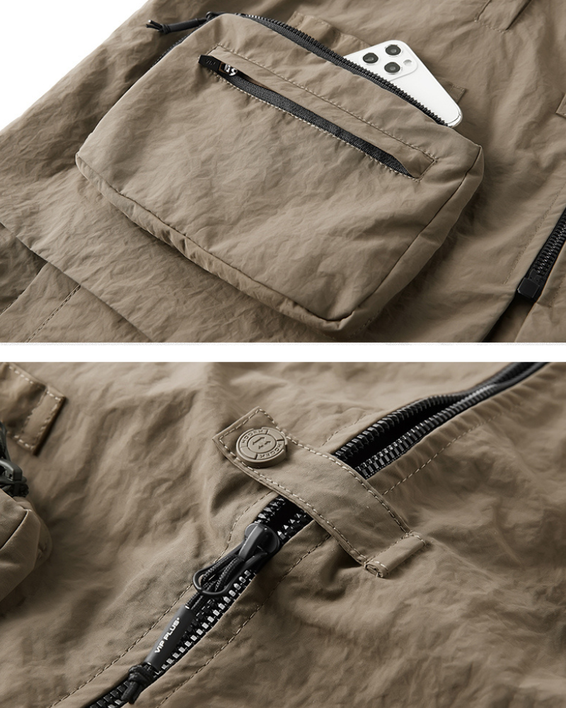 Versatile Short Sleeve Tech Shirt -  khaki shirt - Stylish Short Sleeve Tech Shirt for Everyday Comfort - View 7