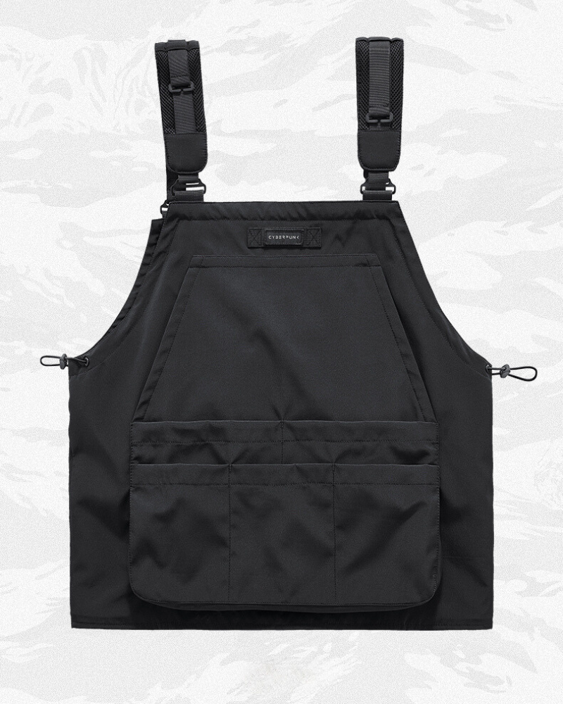 Versatile Sleeveless Utility Vest -  black utility vest - Stylish Sleeveless Utility Vest for Outdoor Adventures - View 3