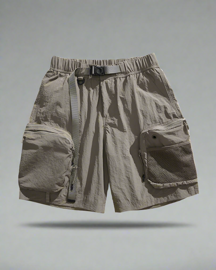 Versatile Summer Adventure Shorts - Summer Techwear - Functional Multi-Pocket Sports Shorts for Summer - View 3