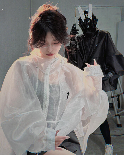 Versatile Sun Shield Cape -  techwear - Versatile Sun Shield Cape for Everyday Protection - View 6