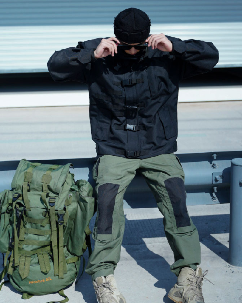 Versatile Tactical Stand-Up Jacket -  urban utility - Versatile Tactical Stand-Up Jacket for All Settings - View 8