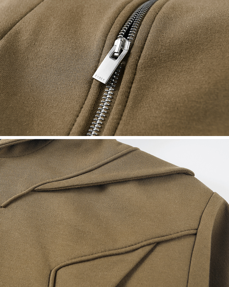 Versatile Tactical Zip-Up Hoodie -  zip-up hoodie - Urban Tactical Zip-Up Hoodie for Everyday Style - View 7