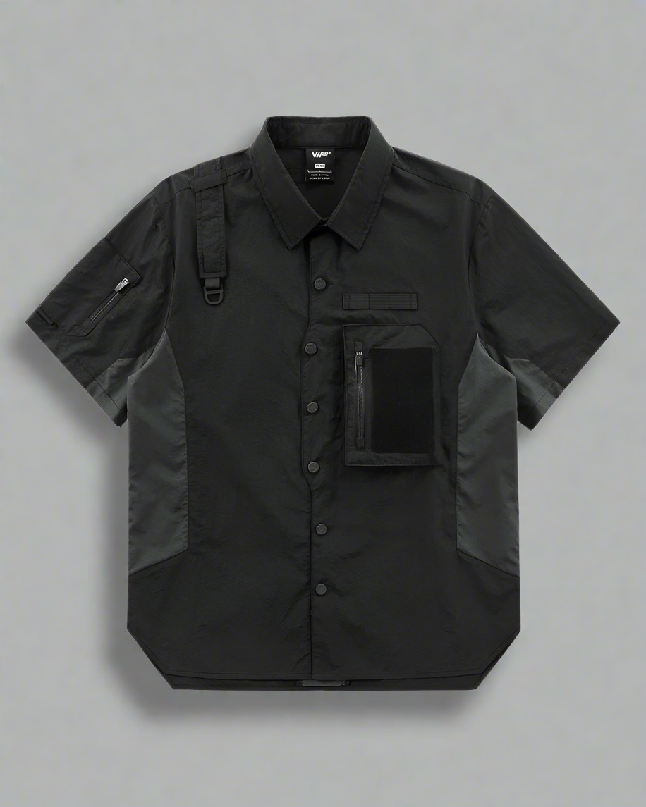 Versatile Tech Cargo Chest Shirt - functional chest bag shirt - Tech Cargo Chest Shirt - Practical Urban Style - Main view