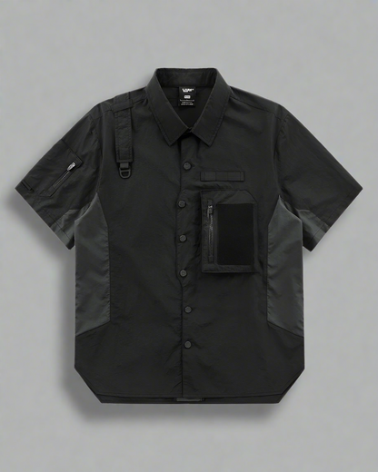 Versatile Tech Cargo Chest Shirt - functional chest bag shirt - Tech Cargo Chest Shirt - Practical Urban Style - Main view