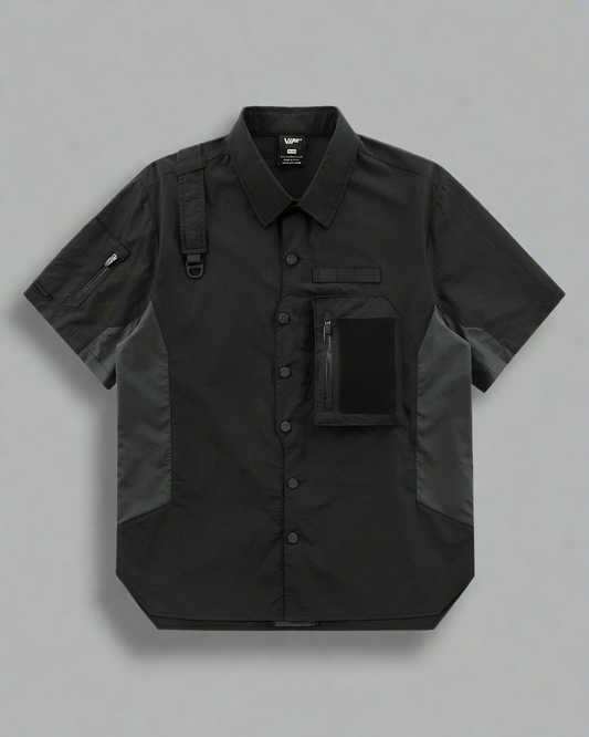 Versatile Tech Cargo Chest Shirt - functional chest bag shirt - Tech Cargo Chest Shirt - Practical Urban Style - Main view