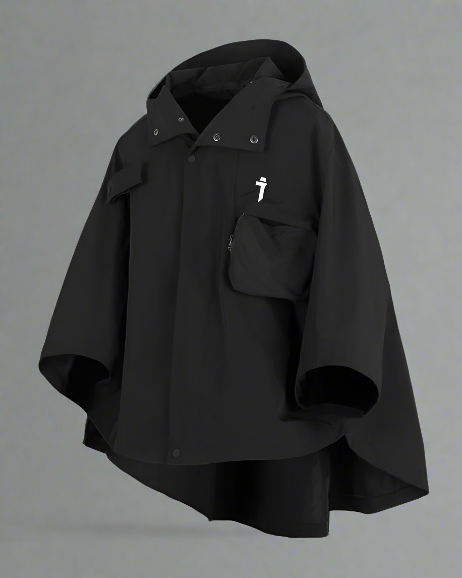 Versatile Tech-Inspired Cape Jacket -  streetwear - Tech-Inspired Cape Jacket for Modern Streetwear - View 9