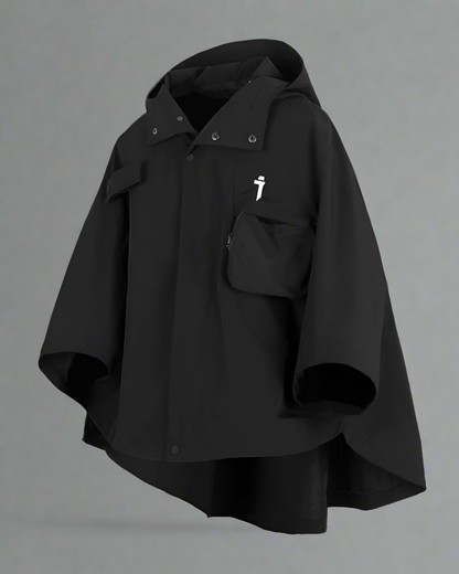 Versatile Tech-Inspired Cape Jacket -  streetwear - Tech-Inspired Cape Jacket for Modern Streetwear - View 9