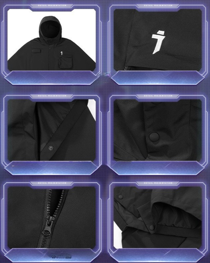 Versatile Tech-Inspired Cape Jacket -  techwear - Tech-Inspired Cape Jacket for Modern Streetwear - View 10
