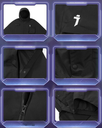 Versatile Tech-Inspired Cape Jacket -  techwear - Tech-Inspired Cape Jacket for Modern Streetwear - View 10