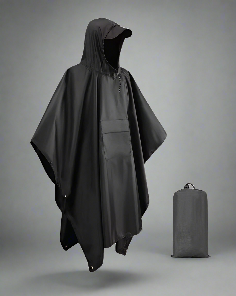 Versatile Tech Rain Poncho -  lightweight poncho - Durable Water-Resistant Tech Rain Poncho for Outdoors - View 4