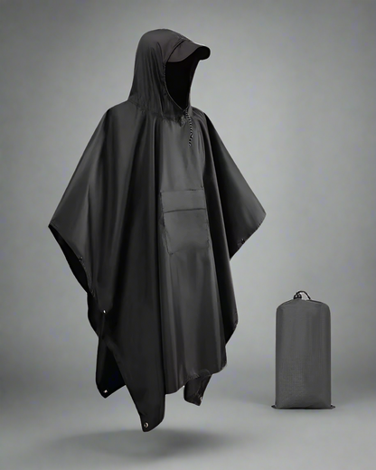 Versatile Tech Rain Poncho -  lightweight poncho - Durable Water-Resistant Tech Rain Poncho for Outdoors - View 4