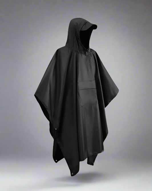 Versatile Tech Rain Poncho - lightweight rain poncho - Durable Water-Resistant Tech Rain Poncho for Outdoors - Main view