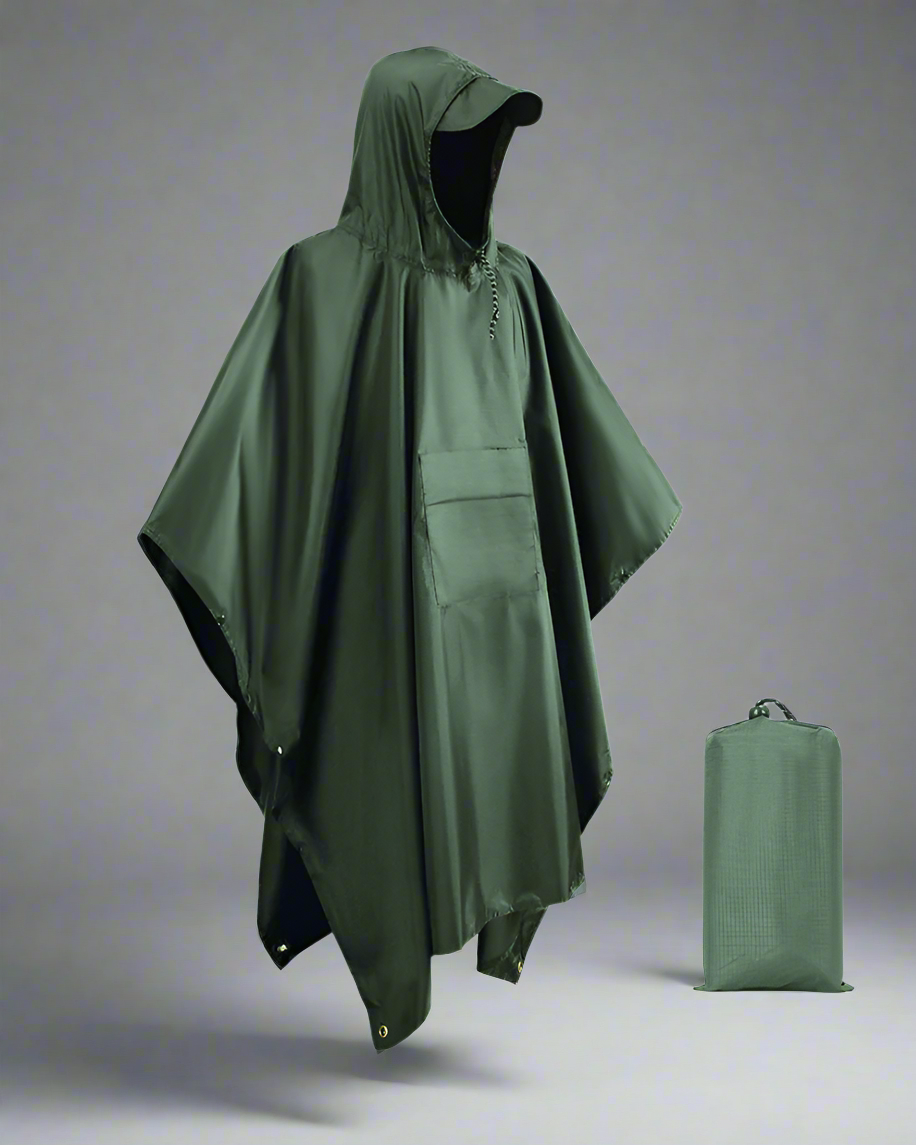 Versatile Tech Rain Poncho - rain poncho - Durable Water-Resistant Tech Rain Poncho for Outdoors - View 2