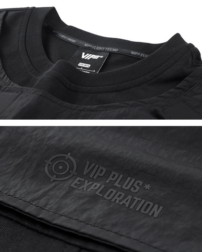 Versatile Techwear Pocket Tee -  black t-shirt - Comfortable Black Techwear Pocket Tee for Everyday Use - View 3