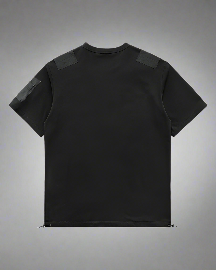 Versatile Techwear Pocket Tee - techwear t-shirt - Comfortable Black Techwear Pocket Tee for Everyday Use - View 2