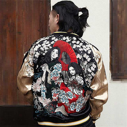 Versatile Travel Souvenir Jacket -  intricate embroidery jacket - Reversible Travel Souvenir Jacket with Embroidery - View 4