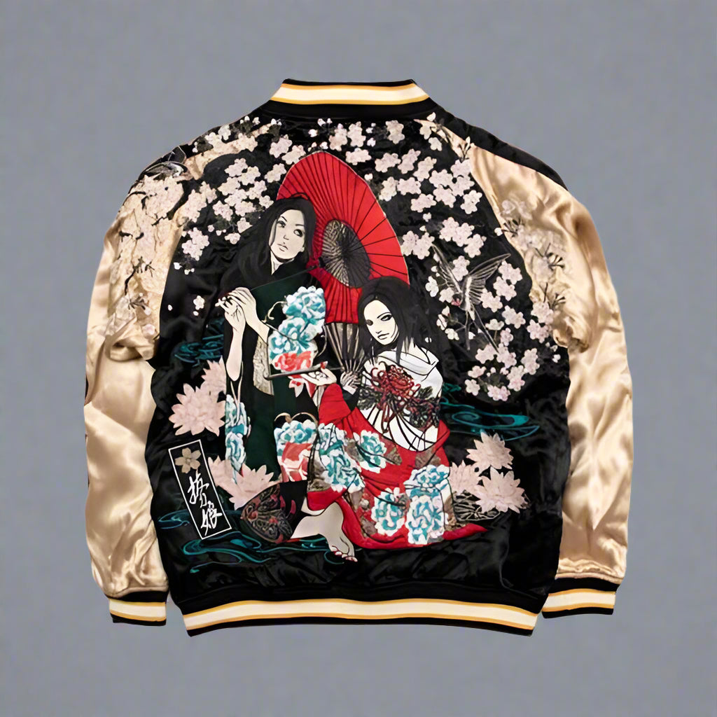 Versatile Travel Souvenir Jacket - reversible design jacket - Reversible Travel Souvenir Jacket with Embroidery - Main view