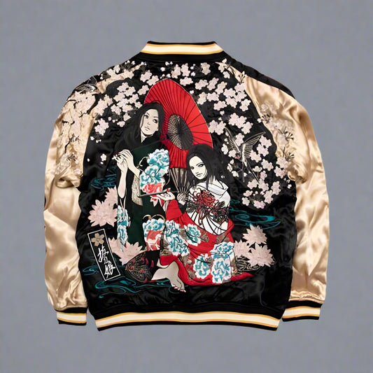 Versatile Travel Souvenir Jacket - reversible design jacket - Reversible Travel Souvenir Jacket with Embroidery - Main view